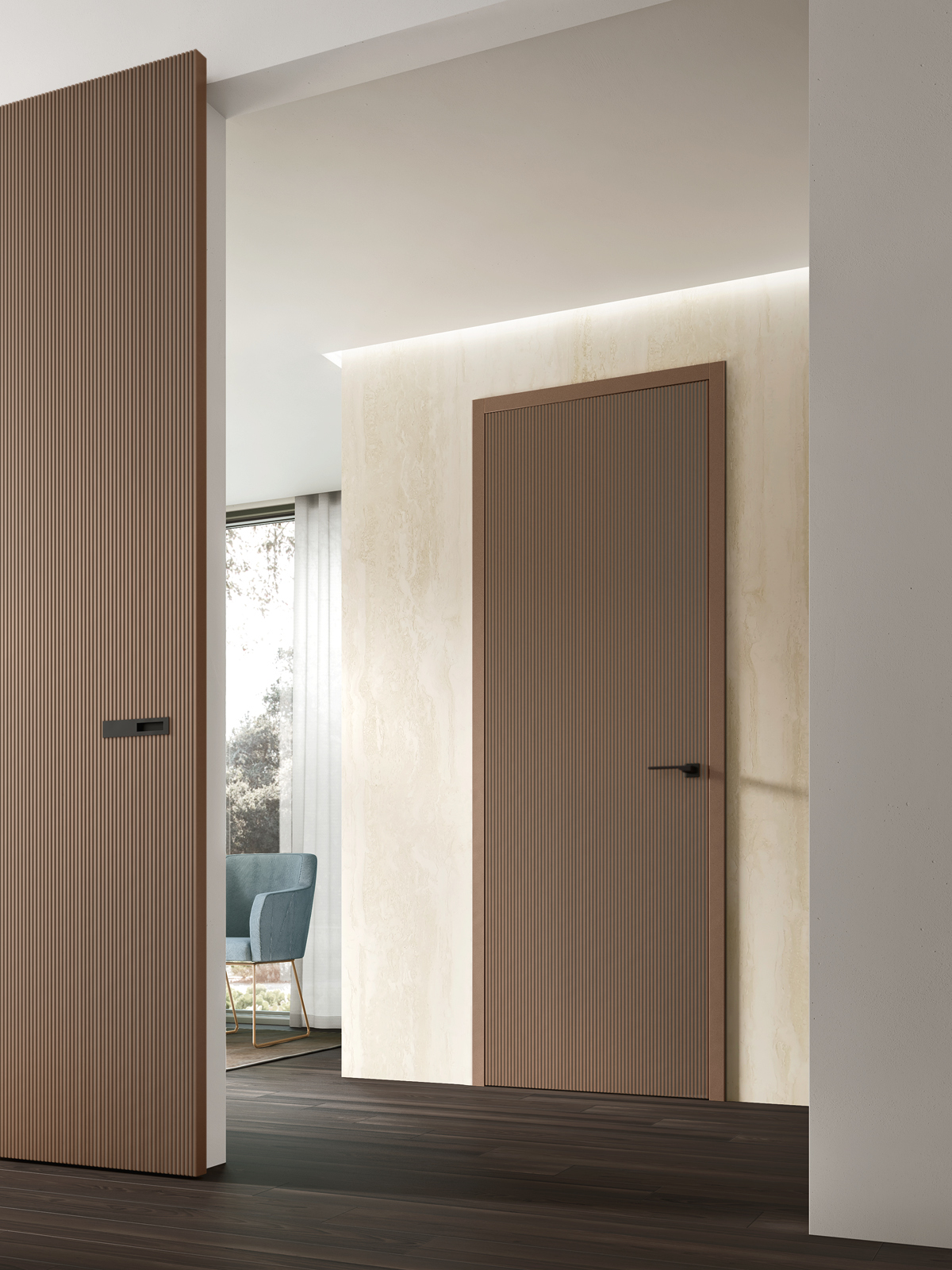 Porta cannettata Groovy Bicolor Rame_Piombo